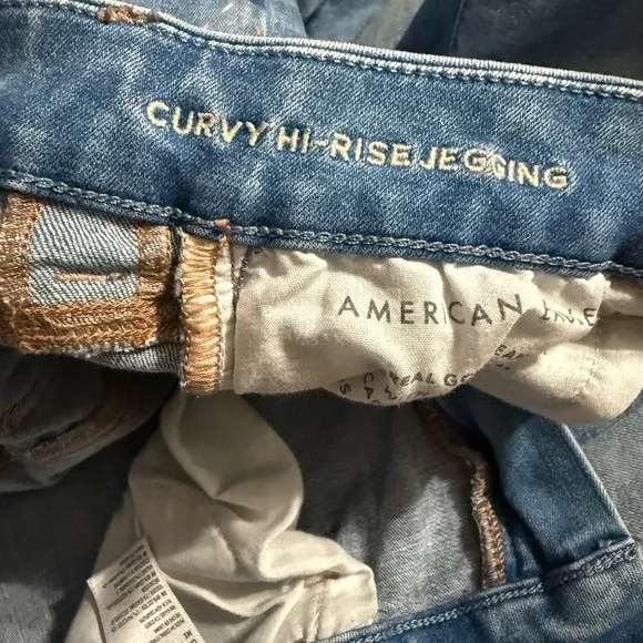 American Eagle Outfitters Ripped Light Blue Skinny Jeans - Picture 7 of 8